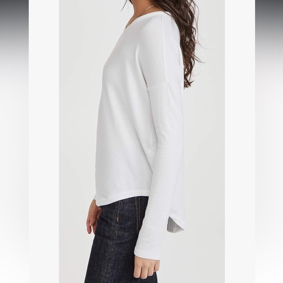 rag & bone Women's The Knit Longsleeve Top White Medium - Picture 2 of 9